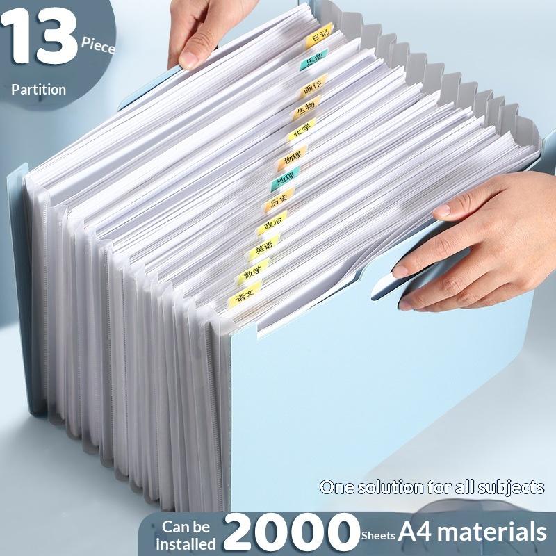Expandable Accordion File Folder 13 Pockets - 13개의 포켓이 있는 아코디언식 확장형 파일