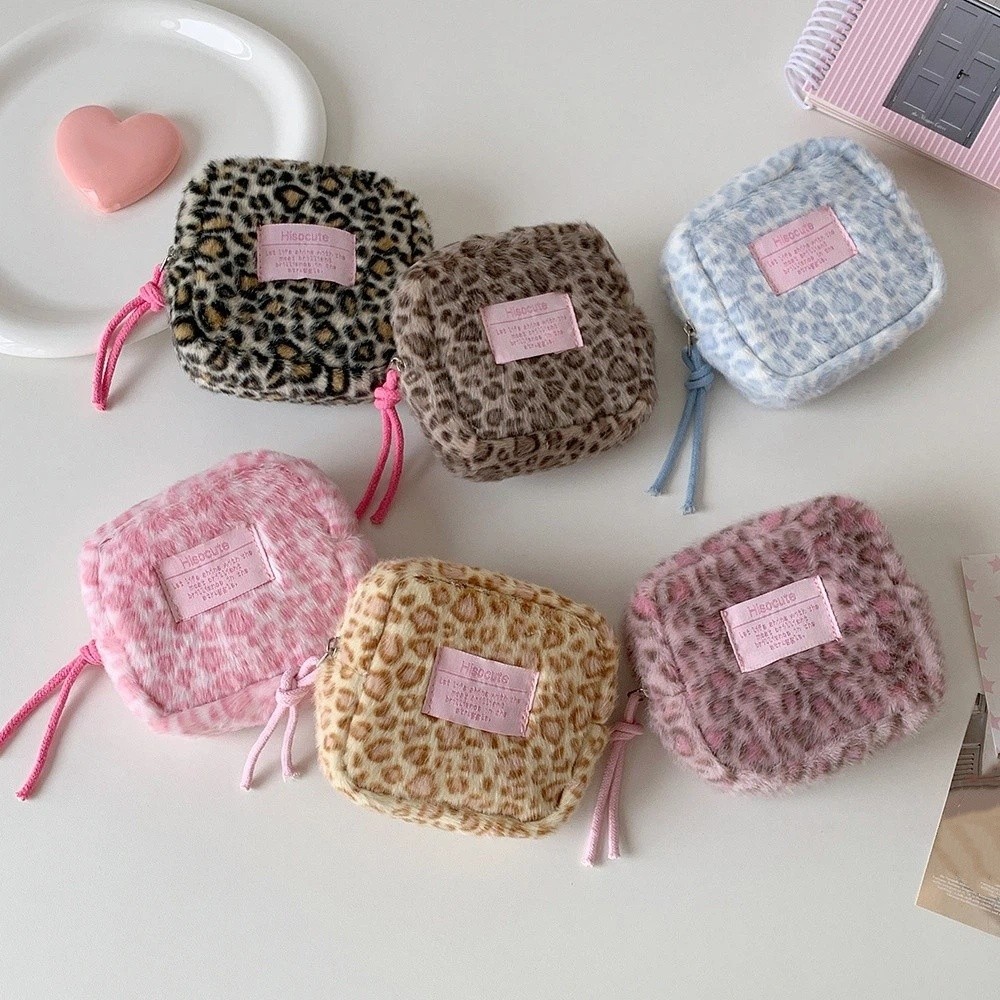 Aesthetic Large Pencil Case Pouch - 펜 가방 레오파드 문구 가방 끈
