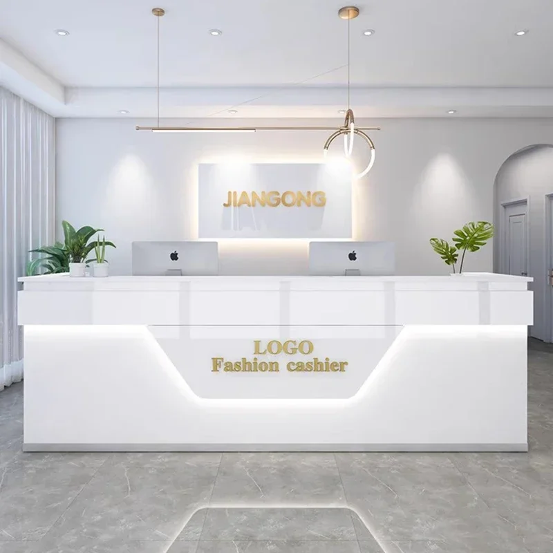 현대적인 고급 리셉션 데스크 디스플레이 트렌디한 리셉션 - Office Furniture 리뷰 및 가격