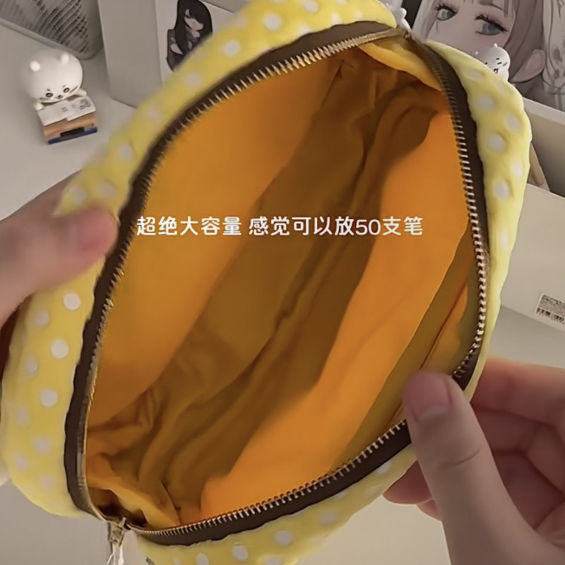 릴라쿠마 플러시 필통 일본식 폴카 도트 대용량 인스 스 - Aesthetic Large Pencil Case Pouch 리뷰 및 가격