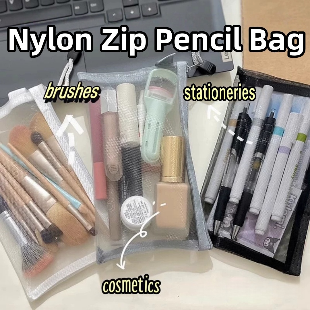 휴대용 사무용품 주머니 투명 시험 연필 주머니 메쉬 지 - Clear Mesh Pencil Pouch For Exam 리뷰 및 가격